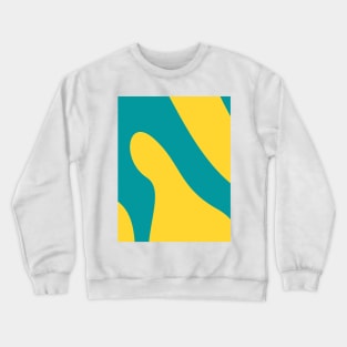 Boho blue and yellow pastel swirl pattern Crewneck Sweatshirt